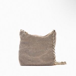 ZARA Rhinestone Crystal Mini Hobo Chain Strap Crossbody Handbag